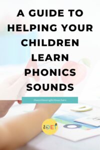 Text reads "A guide to helping your children learn phonics sounds"