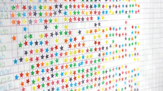 an image of a large wall sticker chart with star stickers